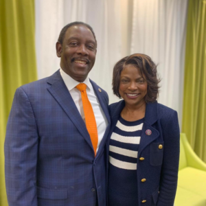 Mayor Jerry Demings with his wife, Val Demings.