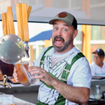 bartender at home state brewing at the oktoberfest festival 