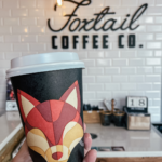 Cute cup with a fox decoration from foxtail coffee