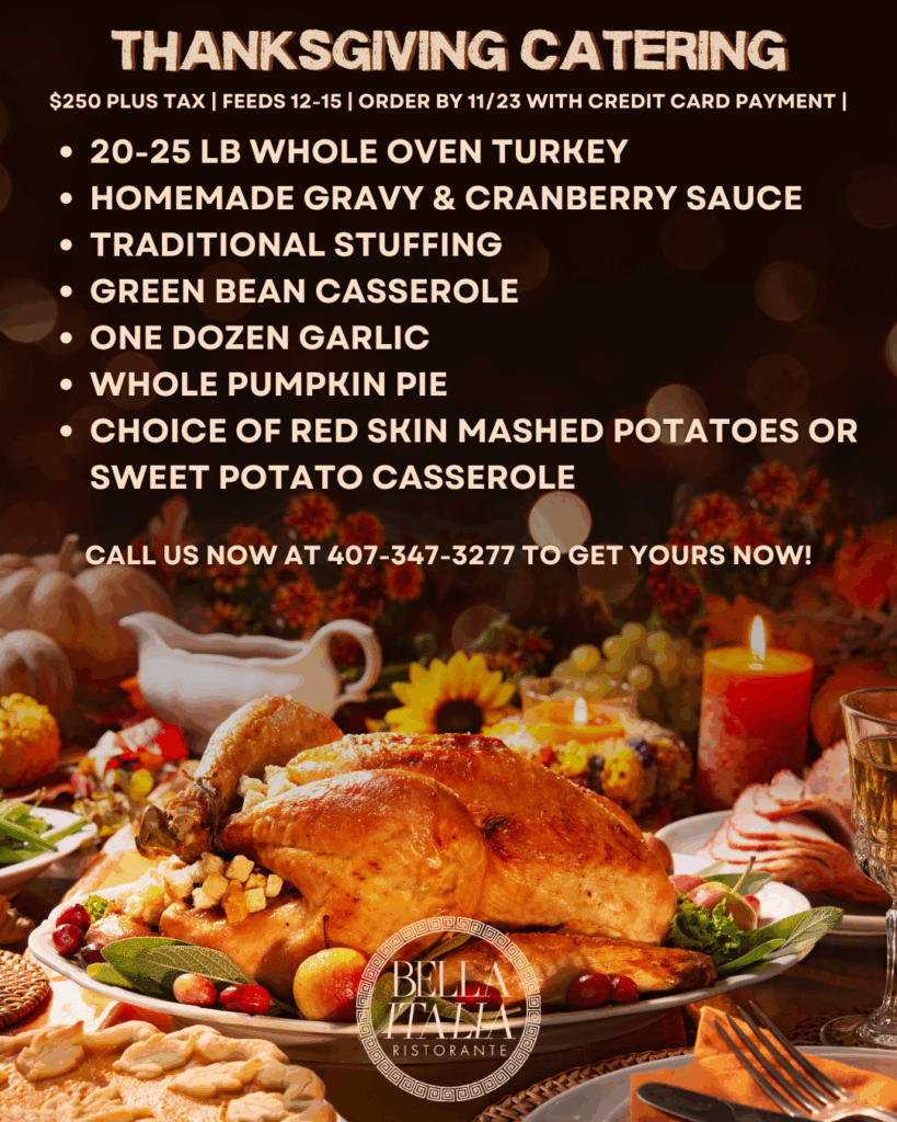 Winter Garden holiday catering