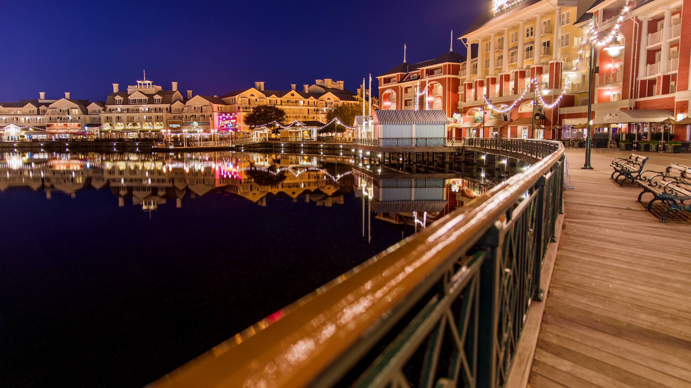 Disney's Boardwalk at Night 